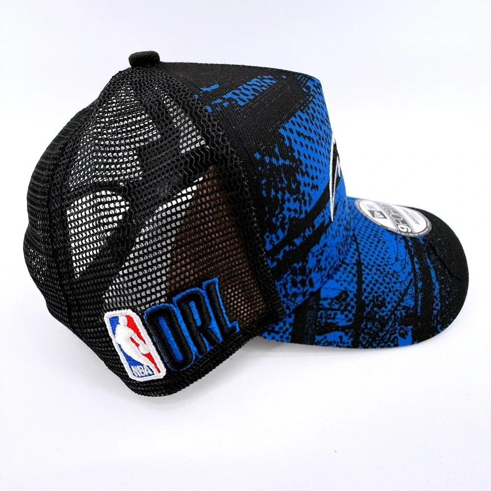 Orlando Magic Hat Cap New Era NBA 9FORTY Trucker Men‎ Adjustable Blue Black NWT
